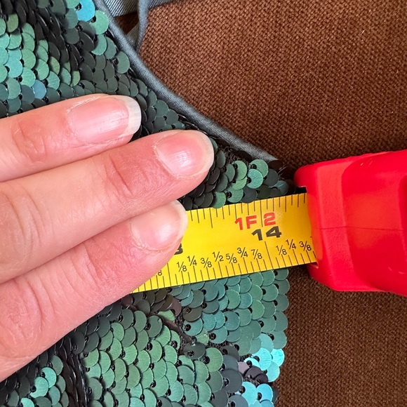 Lulus Beautiful Teal Green Sequin Dress Zip In Back adjustable st… - Picture 13 of 14